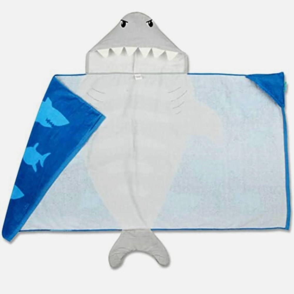 Kids Shark Hooded Towel
